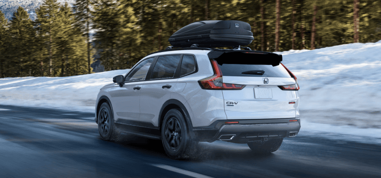 2026 honda cr-v driving on snowy highway